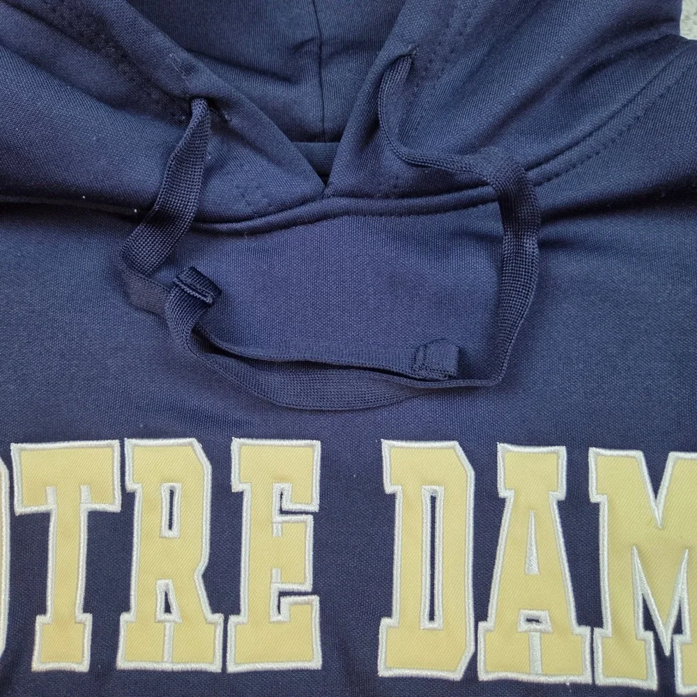 Colosseum Notre Dame Hoodie Mens M Fighting Irish Embroidered Sweatshirt Navy